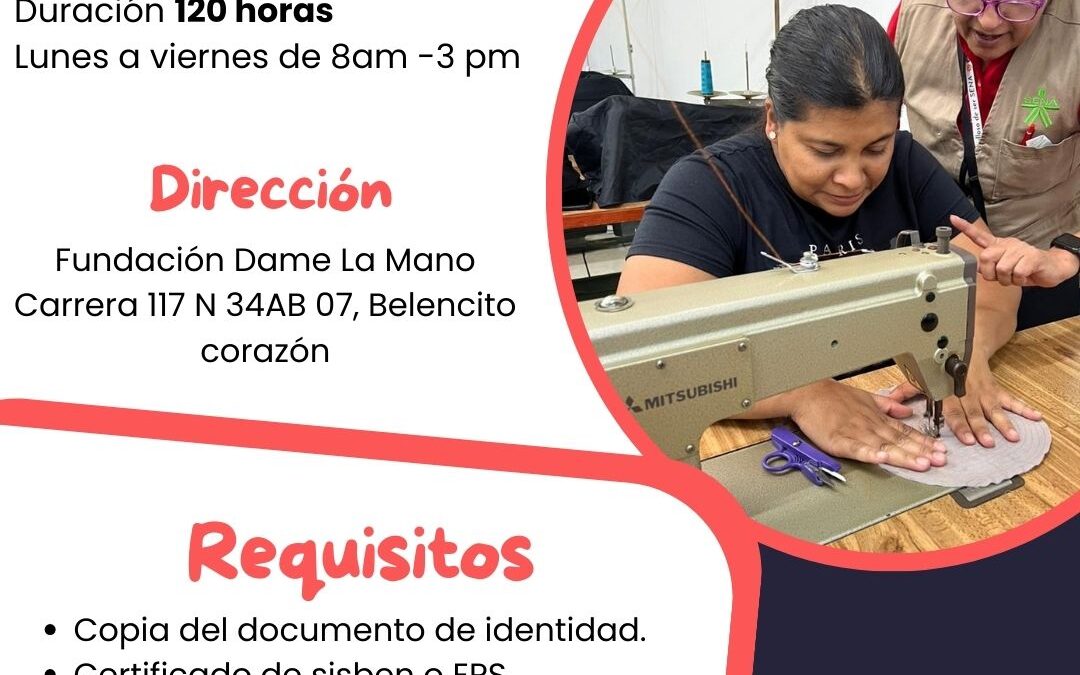 📢Inscripciones abiertas 2025 Curso de máquina plana para la confección industrial